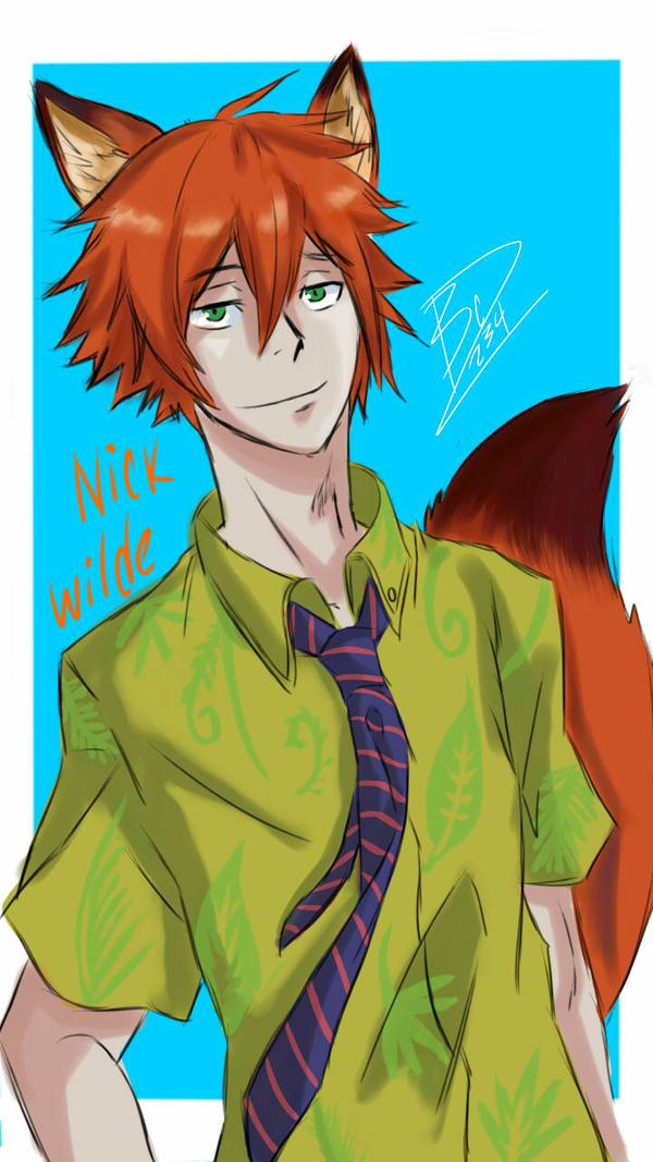 nick wilde /zootopia human by Battlecat234 on DeviantArt