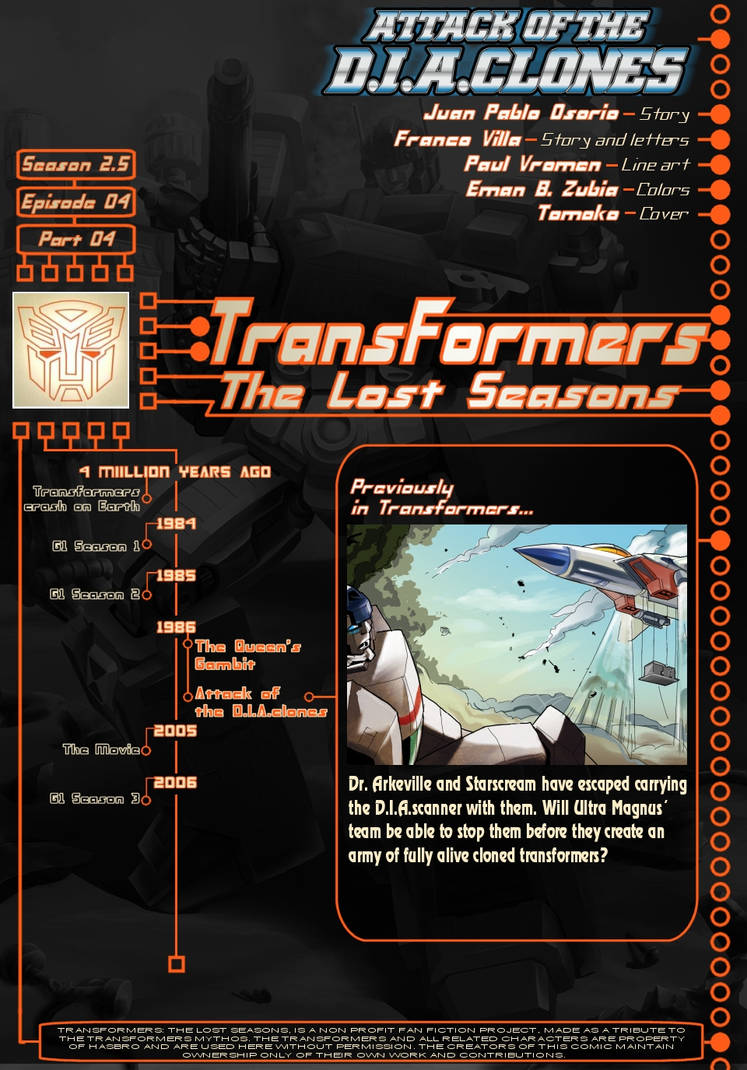 Attack of the D.I.A.clones intro page D by TF-The-Lost-Seasons