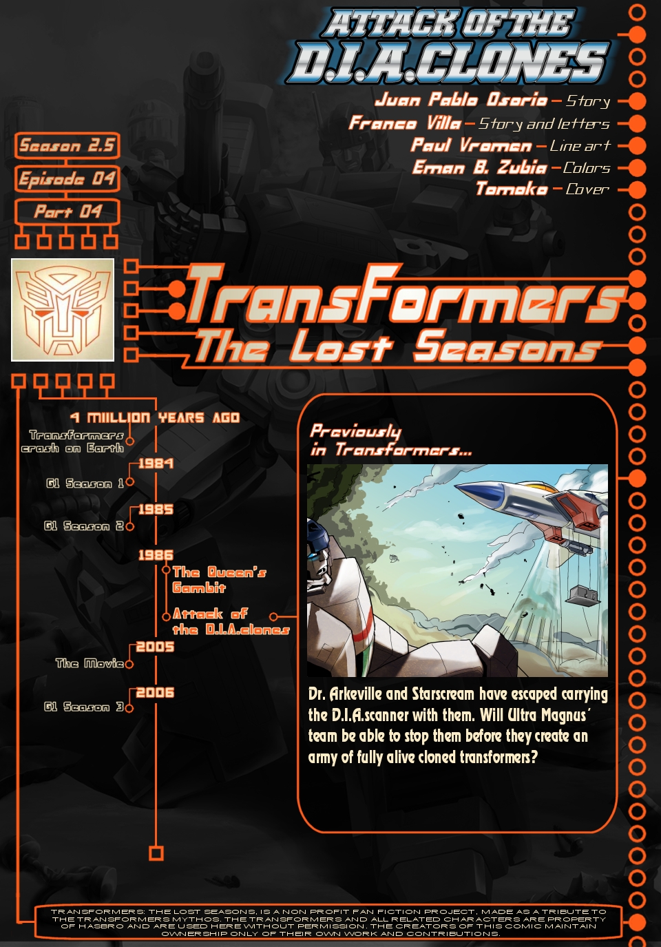 Attack of the D.I.A.clones intro page D by TF-The-Lost-Seasons