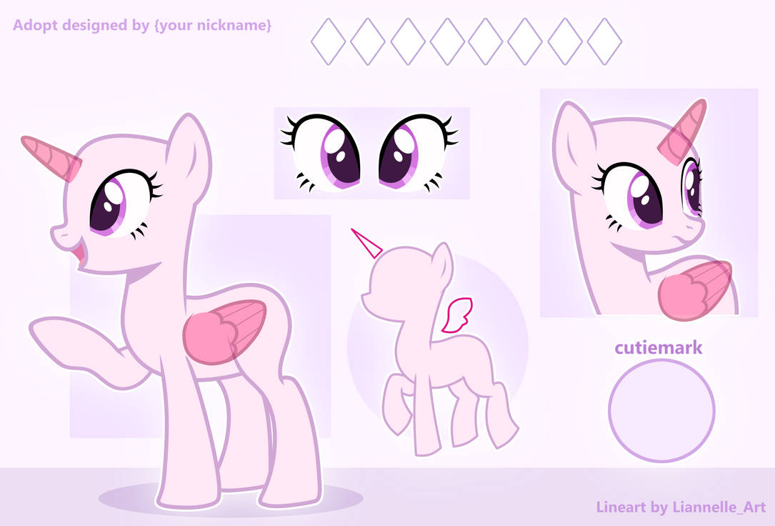 F2U MLP reference base for free use, in PSD, PNG by UmbraLily on DeviantArt