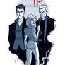 Buffy with Angel and Spike
