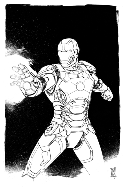 Iron Man Mark XLII inked