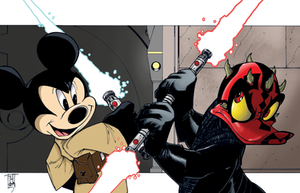 Jedi Mickey vs. Donald Maul Color
