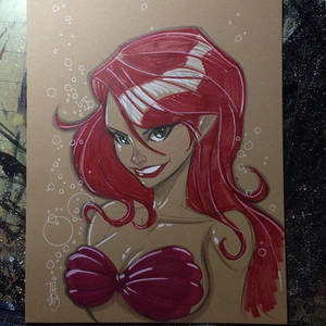 The Little Mermaid: Ariel bust sketch