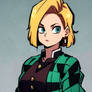 android 18 x demon slayer