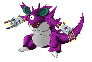 Pokemon Fusion Nidoking - Magnemite