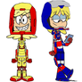 Leni and Lori in Iron suits