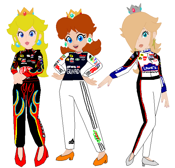 Princess Racing Team Mario Princesses in racing outfits by RiaraSands on DeviantArt