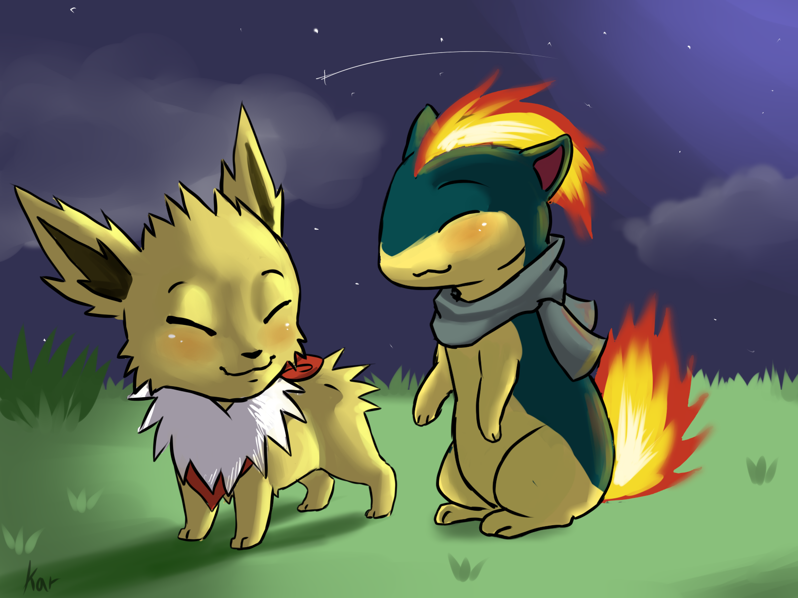 Quilava and Jolteon