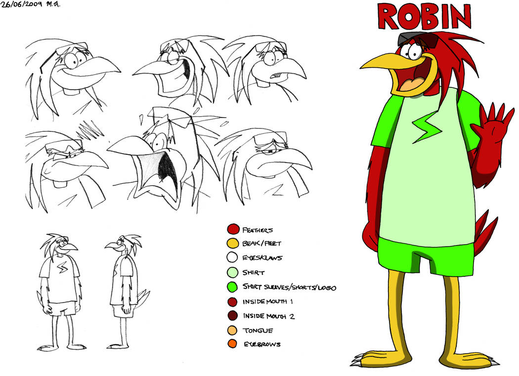 Robin model sheet by BluebottleFlyer on DeviantArt