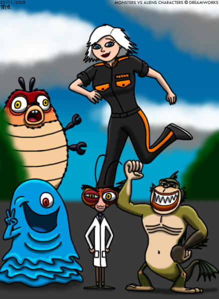 Monsters vs Aliens by BluebottleFlyer on DeviantArt