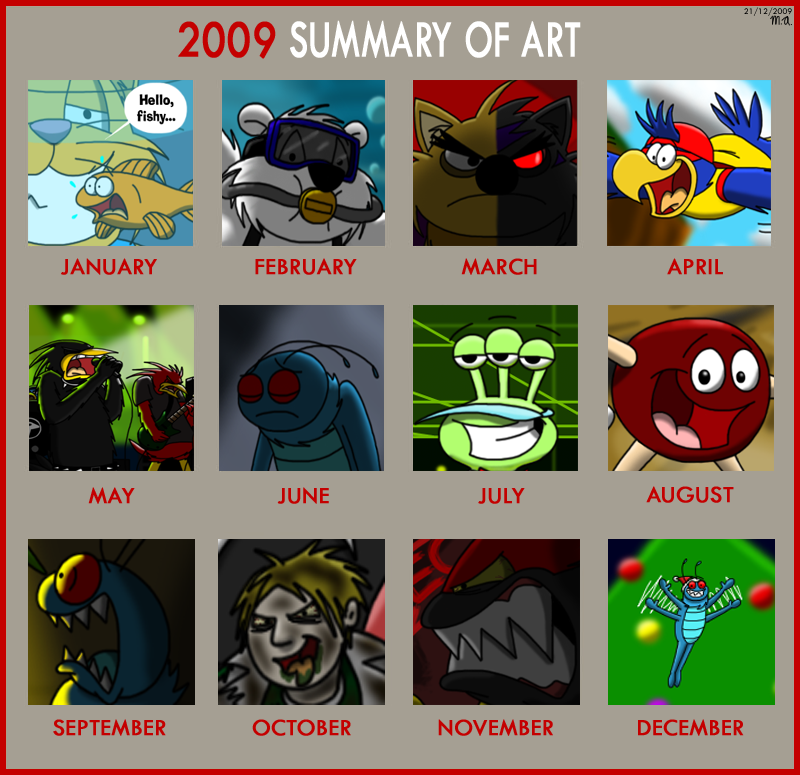 2009 Deviantart Summary of Art 2009 by BluebottleFlyer on DeviantArt
