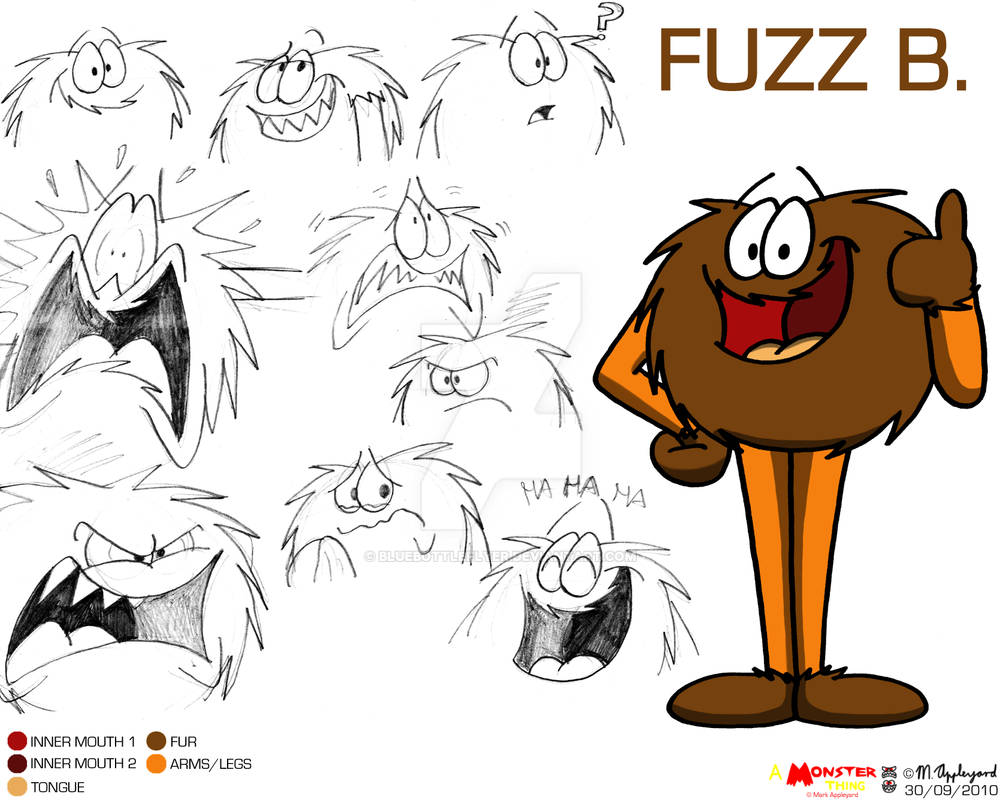 Fuzz B model sheet by BluebottleFlyer on DeviantArt