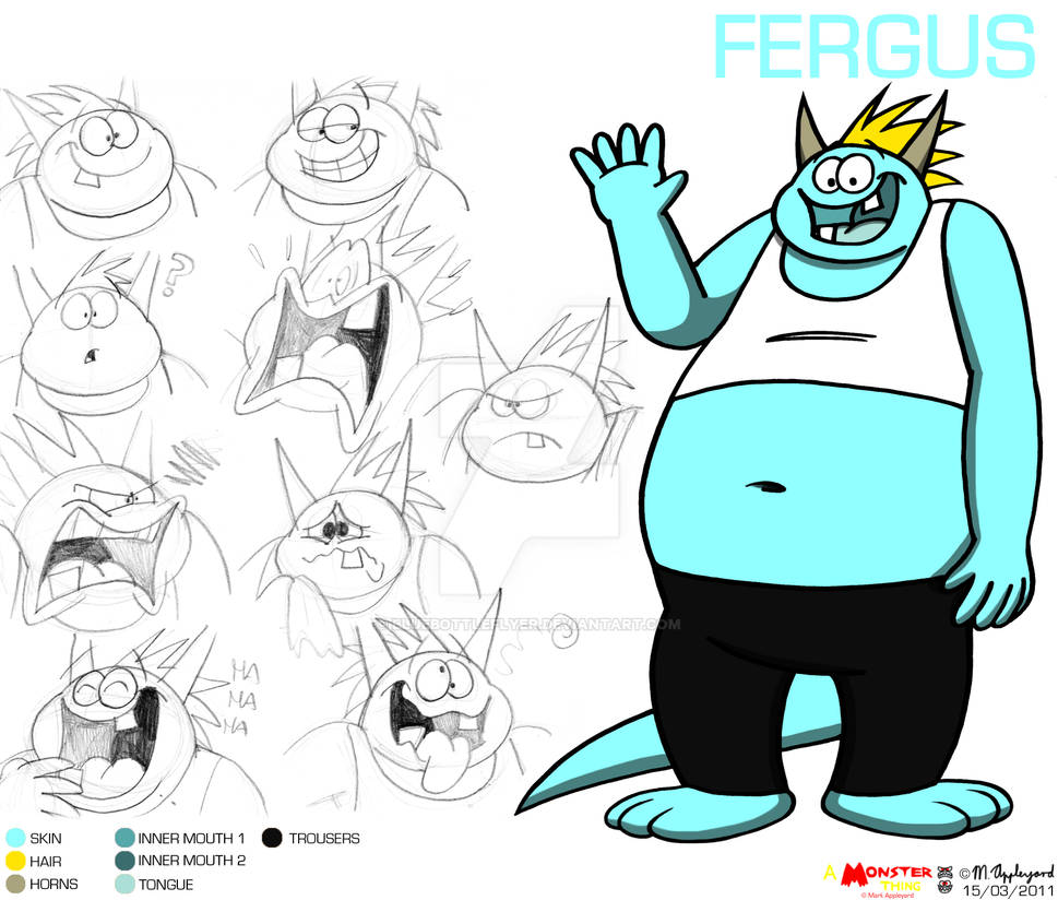 Fergus model sheet by BluebottleFlyer on DeviantArt