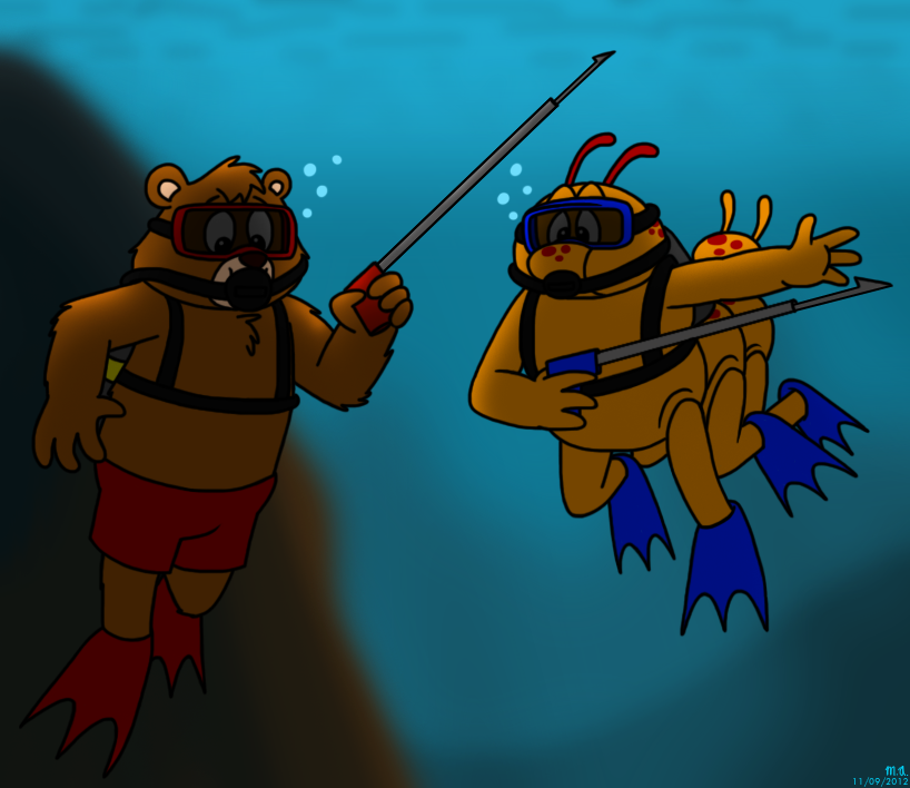 Scuba Teddy Ruxpin Grubby by BluebottleFlyer on DeviantArt