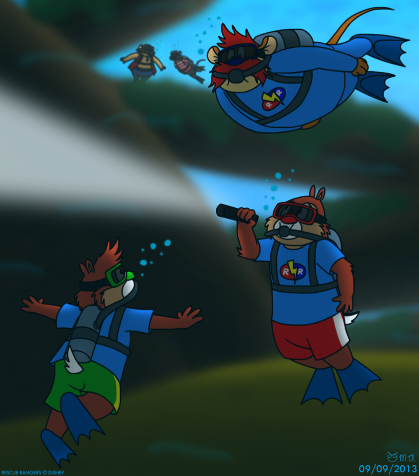 Ocean Ranger Team Deviantart Scuba Rescue Rangers by BluebottleFlyer on DeviantArt