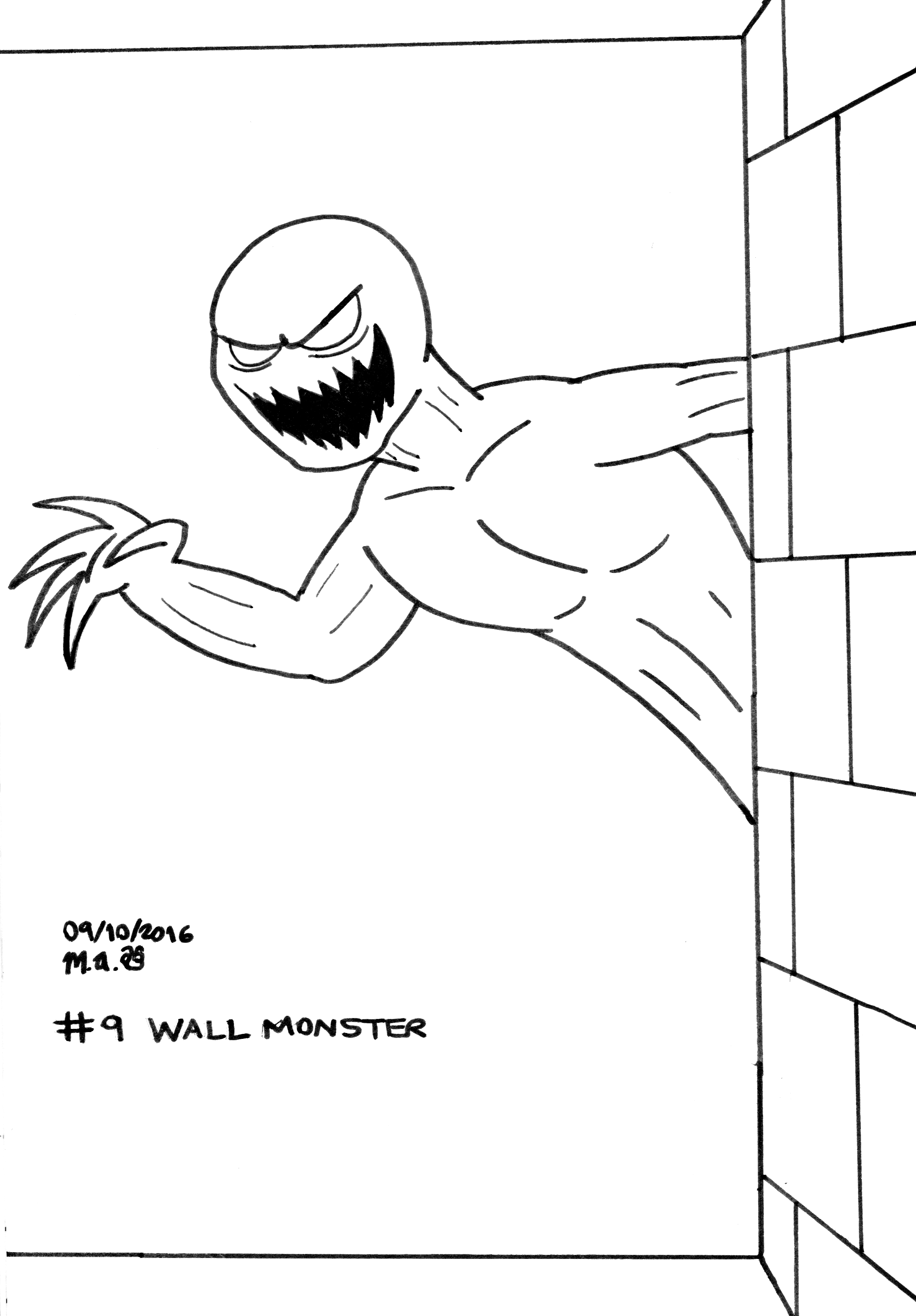 Monster A Day #9: Wall Monster