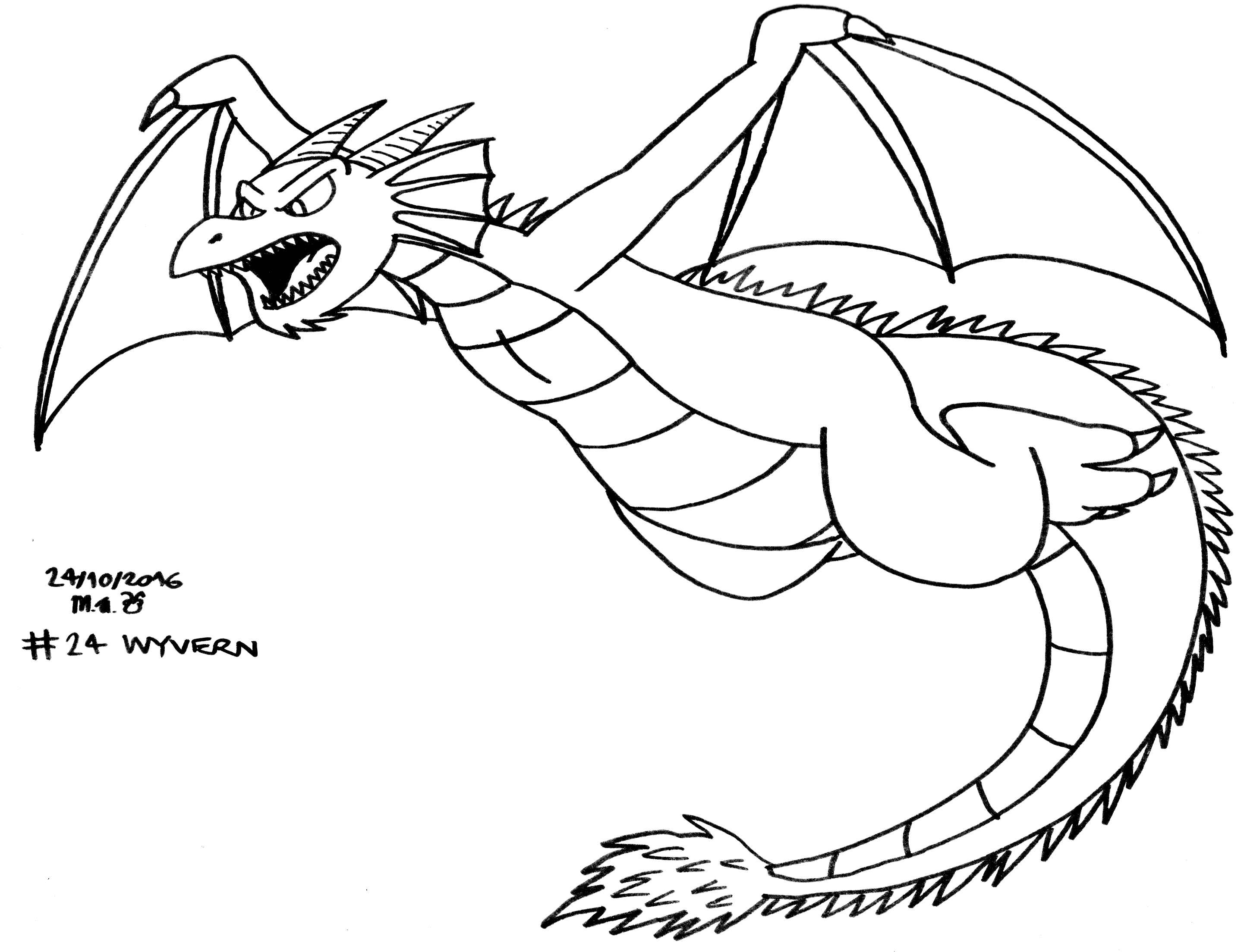 Monster A Day #24: Wyvern