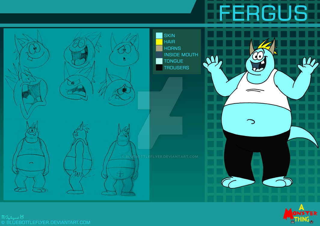 Fergus model sheet v2 by BluebottleFlyer on DeviantArt