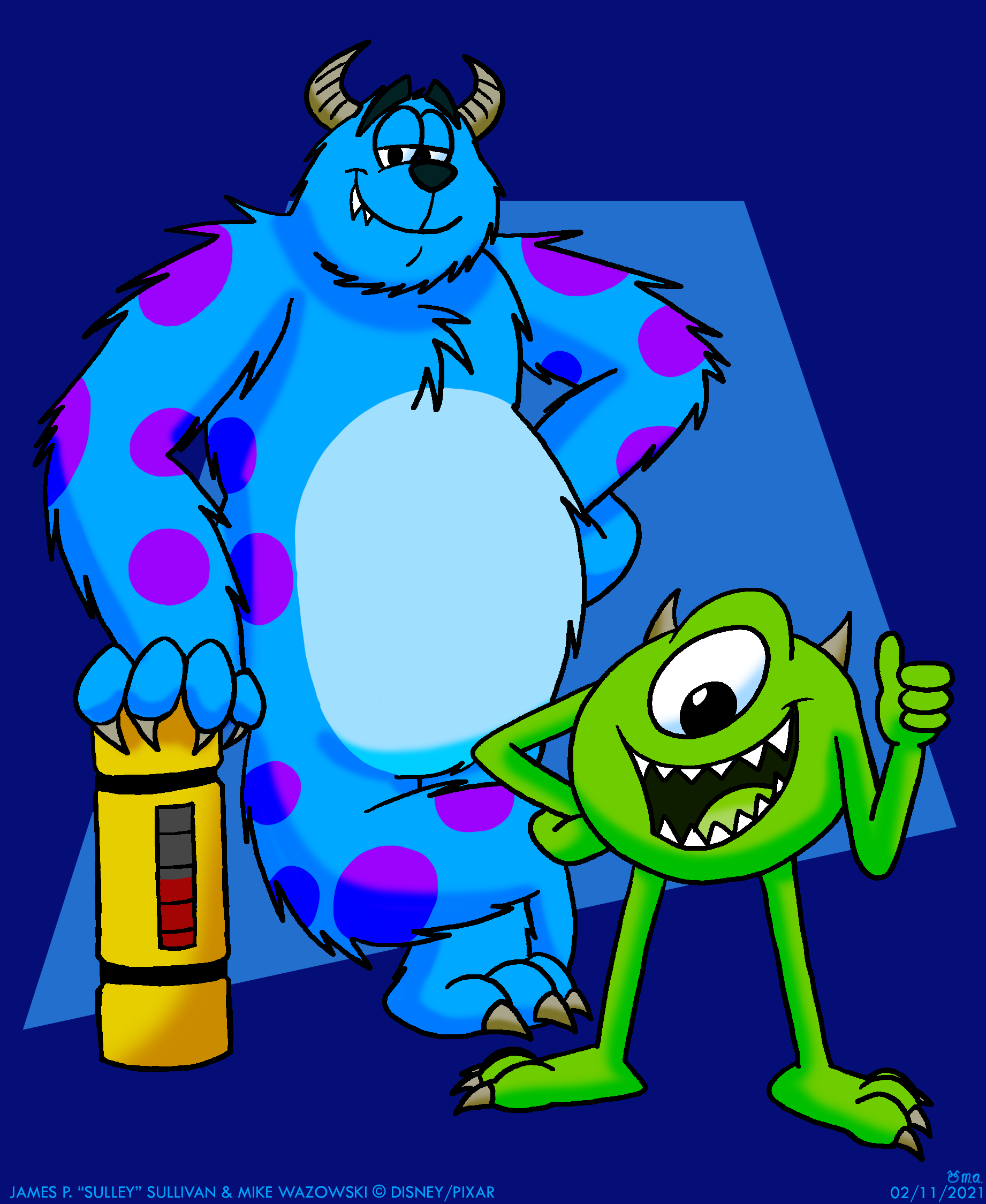 Monsters Inc - 20th Anniversary by BluebottleFlyer on DeviantArt