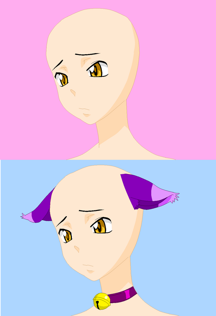 Sad Neko Base by GillaBases on DeviantArt