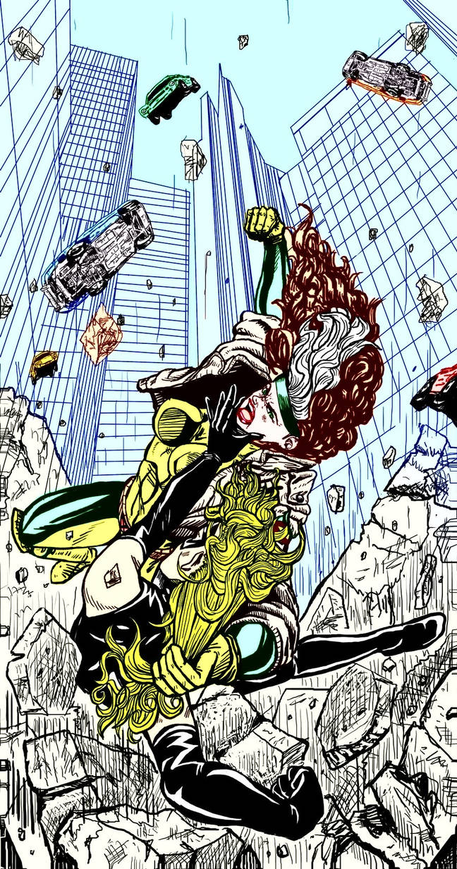 Rogue vs Ms Marvel 1 by GordonAlyx on DeviantArt