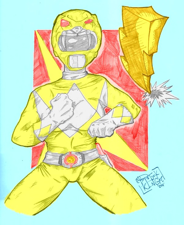 MMPR Yellow by Chopstyck King colored by GordonAlyx on DeviantArt