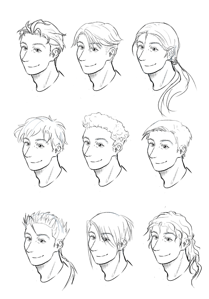 Male Hair References by whymeiy on DeviantArt