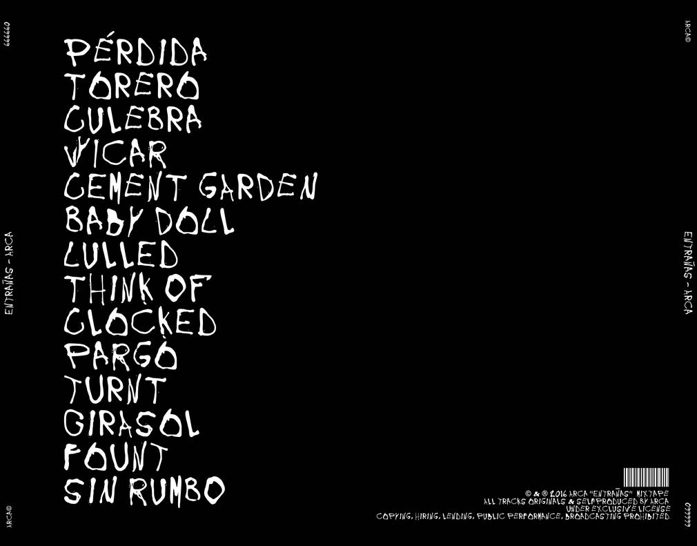 Arca Entranas Mixtape 2016 Back Cover CD By Andrwsee3 On DeviantArt arca-entranas-mixtape-2016-back-cover-cd-by-andrwsee3-on-deviantart