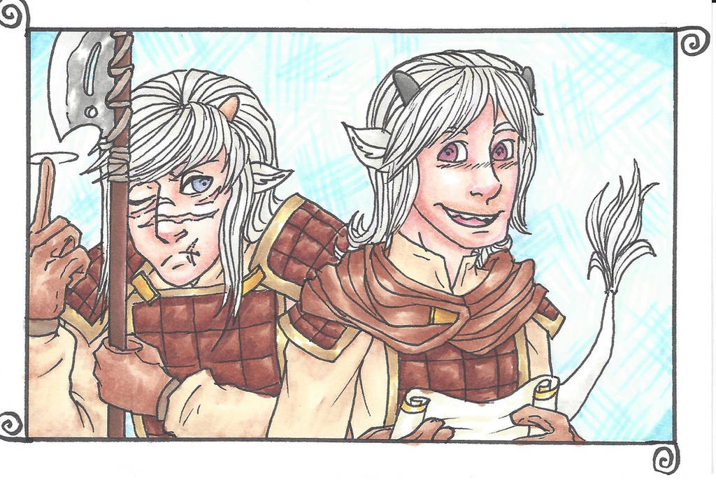 Fanart of Lee and Faber - Colored by Doodlebotbop