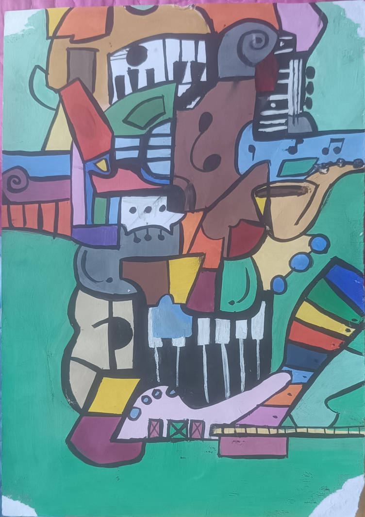 Pablo Picasso's musical instruments drawing by Alin807 on DeviantArt