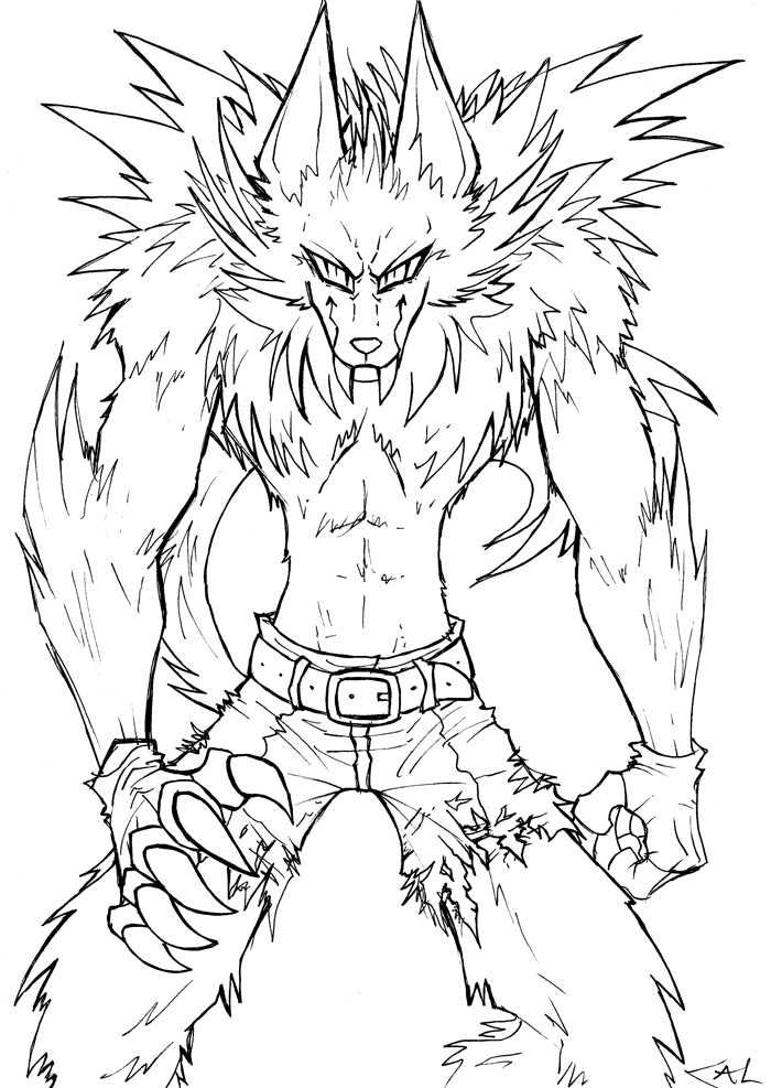 Werewolf lineart