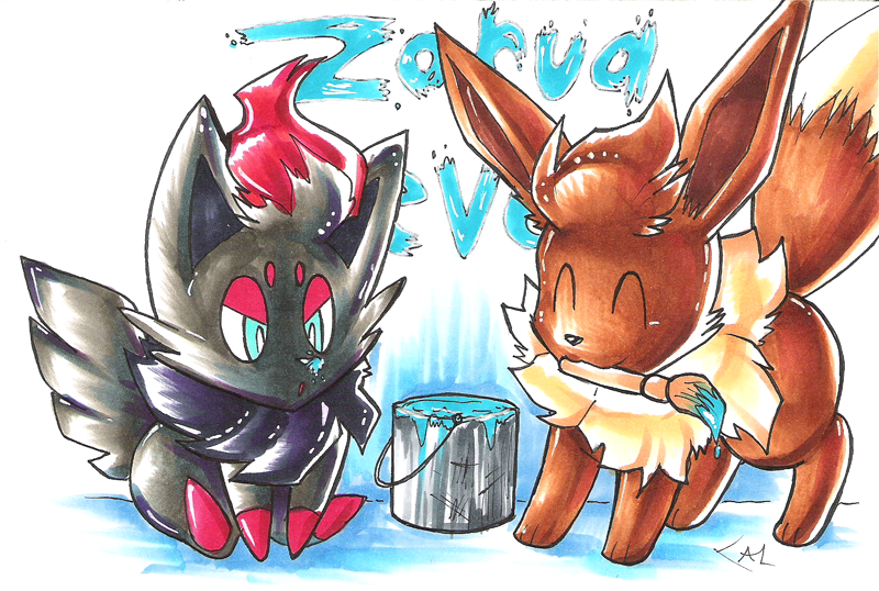 Pokepaint: Zorua and Eevee