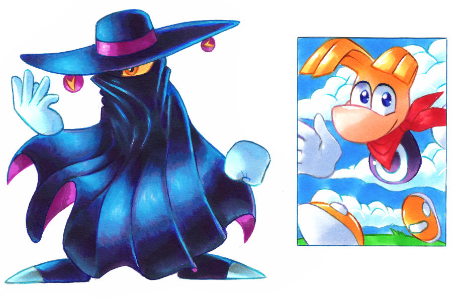 Rayman ACEO and Mr. Dark by Strixic on DeviantArt