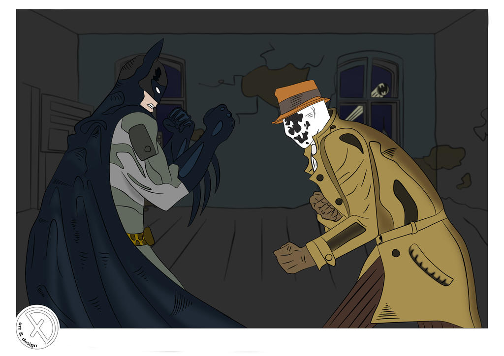 Batman vs Rorschach by Khayal-Bayramov on DeviantArt