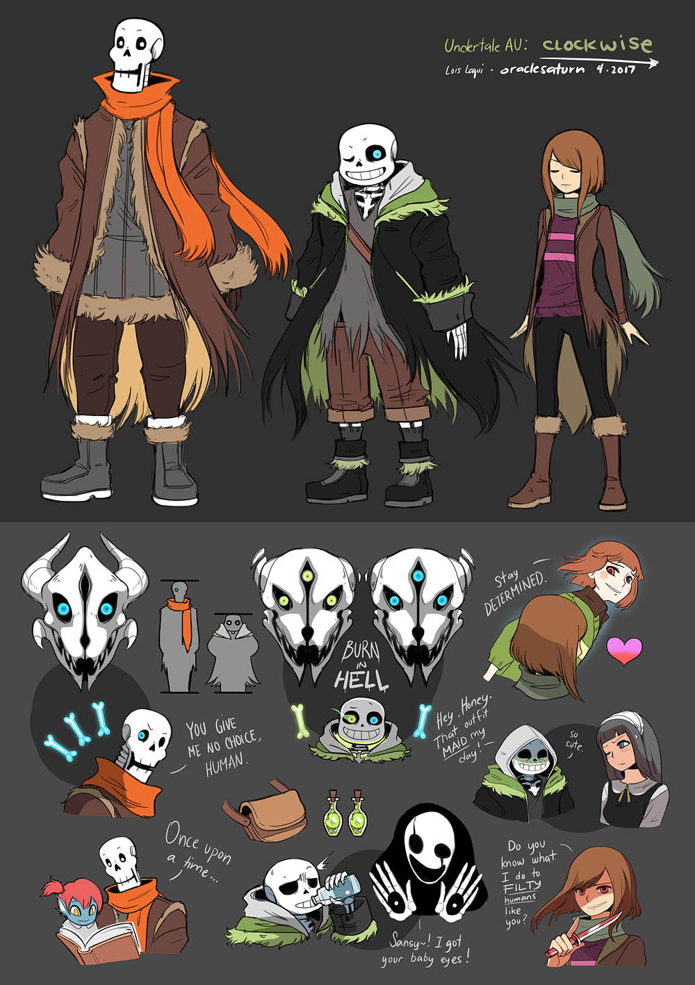 Clockwise Ut Au Main Characters By Oraclesaturn On Deviantart Clockwise Ut Au Main Characters By Oraclesaturn On Deviantart