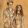 Brown and white Edward and Bella Sketch