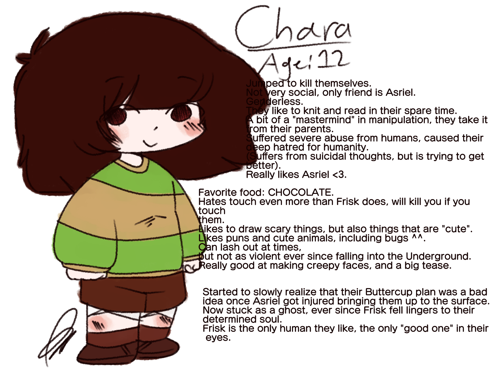 Undertale  Chara by RyeCatans on DeviantArt