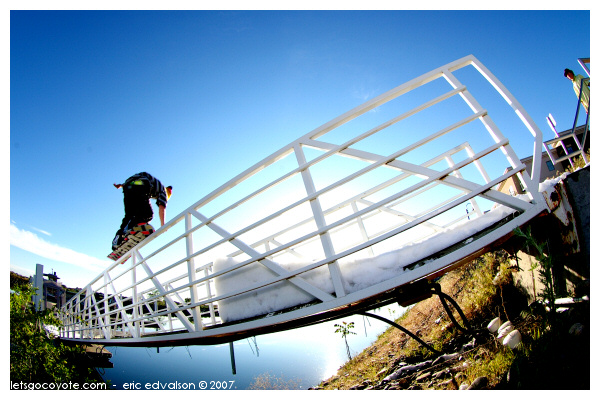 Snowboarding Over Water