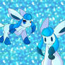 Shiny and Shane in Glaceon form