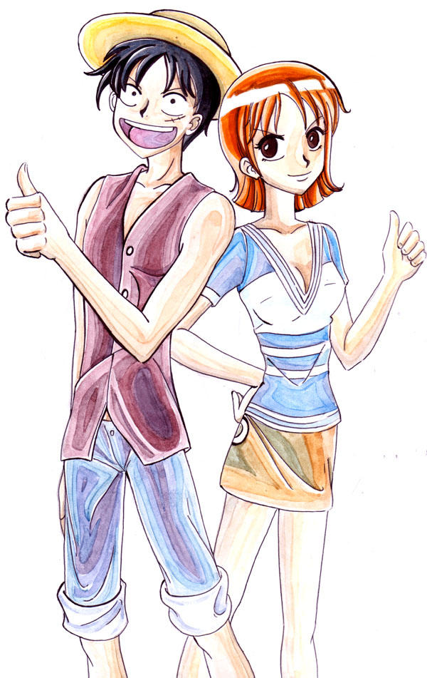Nami And Luffy Happy By AyaAsakura On DeviantArt nami-and-luffy-happy-by-ayaasakura-on-deviantart