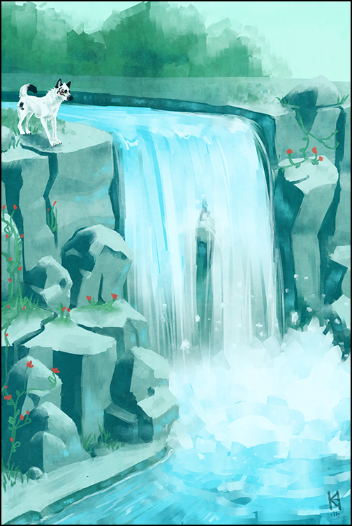 The waterfall