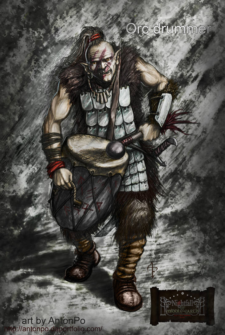 Orc Instrument Orc drummer by AntonPo on DeviantArt