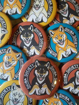 Shiba Society Button - (Original Art Button)