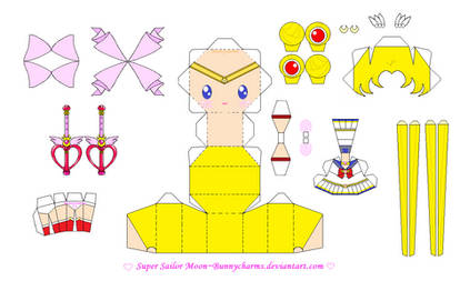 Super Sailor Moon Papercraft Template