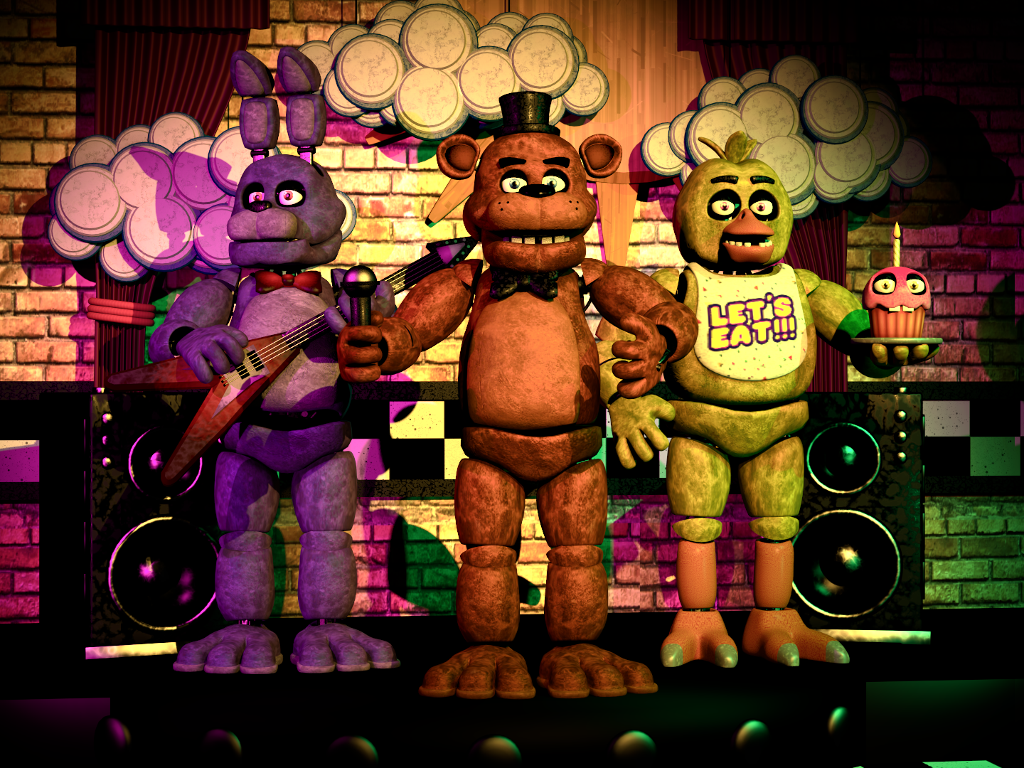 C4D/FNAF) FNAF 1 Trailer Stage Performance by FreeSteve007 on DeviantArt