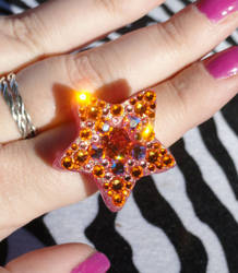 Creamsicle Dreamin Swarovski Star Ring