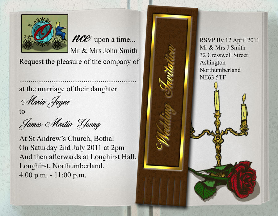 Story Book Wedding Invitation by GraphicEmbers on DeviantArt