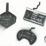 Fountain Pen Ink and Wash: Videogame Controllers