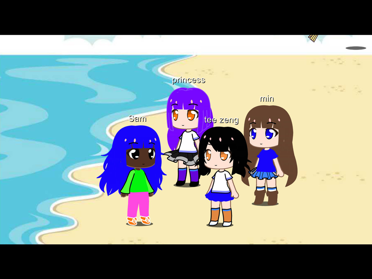 Min Princess Sam teezeng min and princess on the beachgachaclub by agentxsketcher on ...